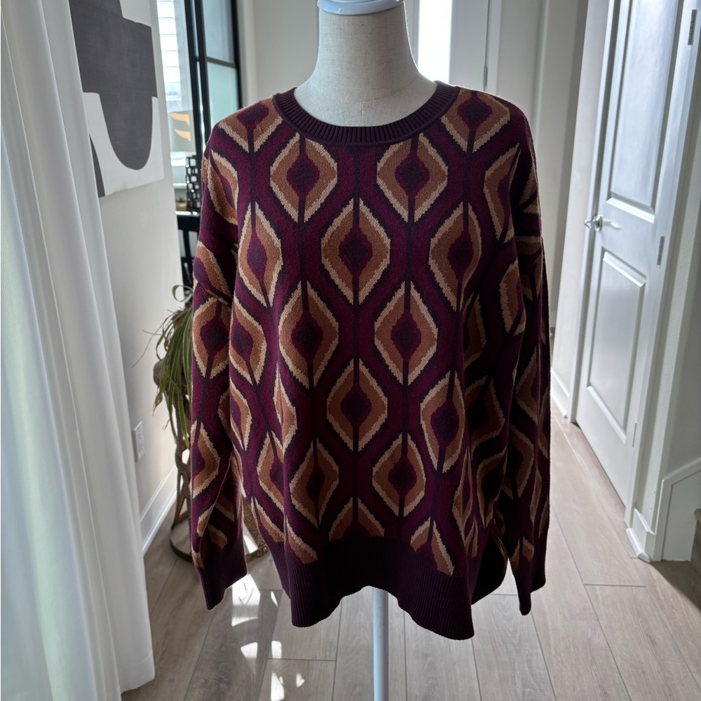 DR2 Berry/Rust Retro Sweater - Picture 2 of 11